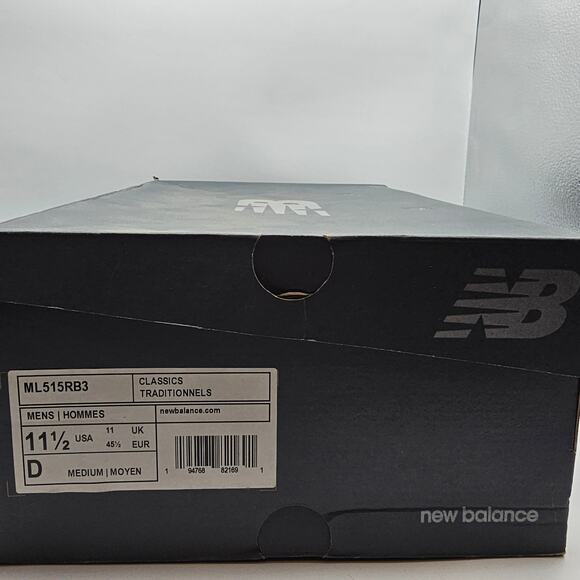 New Balance Mens Size 11.5 Classic 515 V3 Retro Running Sneakers Shoes Black NEW main image 5
